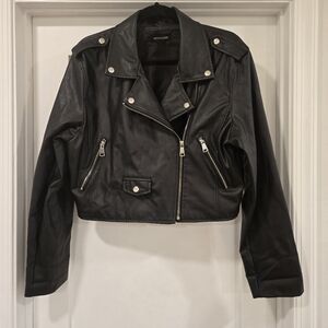 PrettyLittleThing Black Faux Leather Jacket